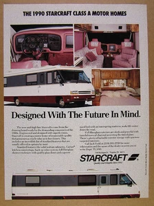 1990 Starcraft Class A Motorhome RV color photos vintage print Ad - Picture 1 of 1