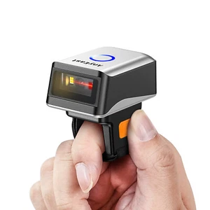 Mini 2D 1D Wearable Ring Barcode Scanner Bluetooth for POS Inventory Library PC - Picture 1 of 11