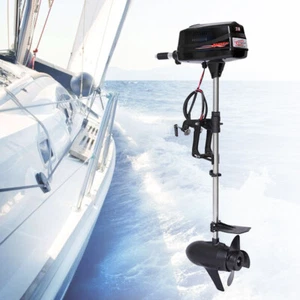 48/24V 45/58/85lbs Electric / Gasoline Outboard Engine Boat Dinghy Motor - Picture 1 of 69