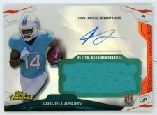 2014 Topps Finest Jarvis Landry Jersey Rookie RC Auto Autograph Refractor