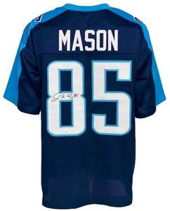 Tennessee Titans Derrick Mason Autographed Pro Style Jersey JSA Authenticated