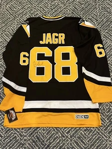 JAROMIR JAGR Signed Autographed NHL Pittsburgh Penguins JERSEY CCM Vintage - Picture 1 of 7