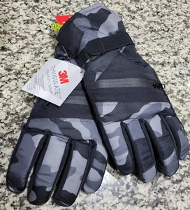 Tek Gear Ski Gloves Men's L/XL Gray Black 3M Thinsulate NWT - Picture 1 of 8