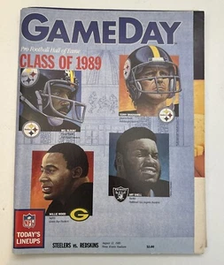 Vintage NFL Football Gameday Program Steelers vs Redskins August 12 1989 - Bild 1 von 13