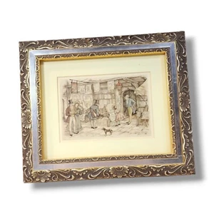 Village Art Shop Anton Pieck 1970 Print By D.A.C., N.Y. VTG Hobby Lobby Frame - Picture 1 of 13