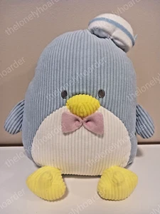 Sanrio Tuxedo Sam Blue Corduroy Penguin 11" Plush NWT New - Picture 1 of 5