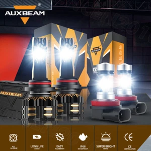 For 2013-2024 GMC Acadia AUXBEAM 9012 H11 6500K LED Headlight Hi/Low Fog Lights - Picture 1 of 12