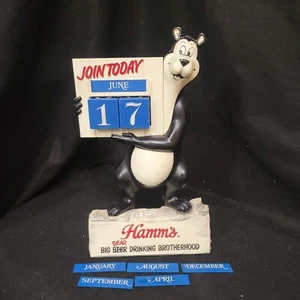 Calendario completo vintage de finales de los 50 - 60 3d Hamms Beer Bear "Sascha" - Imagen 1 de 15