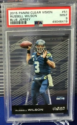 PSA 9 - 2015 Panini Clear Vision Acetate RUSSELL WILSON Seahawks #51 (POP 1) - Image 1 of 2