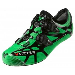 Vittoria Ikon Road Bike Shoe EU 43.5 / 9.5 US BOA Green Carbon $499MSRP