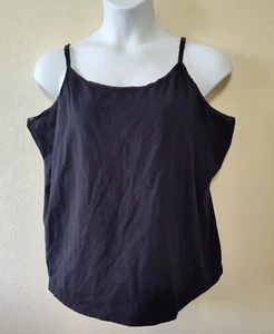 LANE BRYANT Pretty & Perfect Stretch Cotton Cami Navy Adjustable Strap 26/28 - Picture 1 of 8