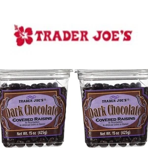 Trader Joes Dark Chocolate Covered Raisins 15 oz X2 Pks - Picture 1 of 1