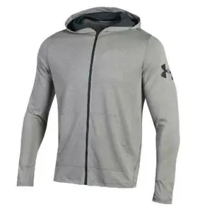 Chaqueta con capucha Under Armour con cremallera completa gris ligero brezo para hombre S 2XL DEFECTO - Imagen 1 de 7