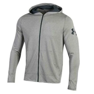 Chaqueta con Capucha Under Armour Cremallera Completa Ligera Gris Brezo Para Hombre S 2XL DEFECTO Foto 1 de 4