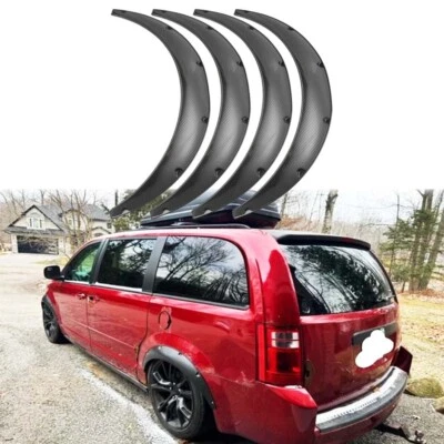 Kit de arcos de rueda de carrocería ancha con llamaradas de guardabarros duraderos de carbono para Dodge Grand Caravan Foto 1 de 4