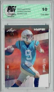 Matt Corral 2022 Leaf Hype #97 White Shimmer #1/1 Rookie Card PGI 10 - Picture 1 of 1