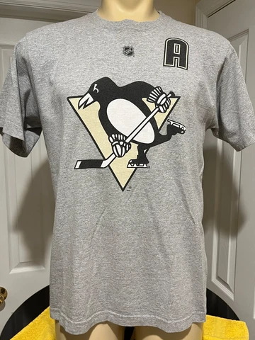 Reebok Pittsburgh Penguins Evgeni Malkin Men's Jersey T-shirt Medium Gray Cover