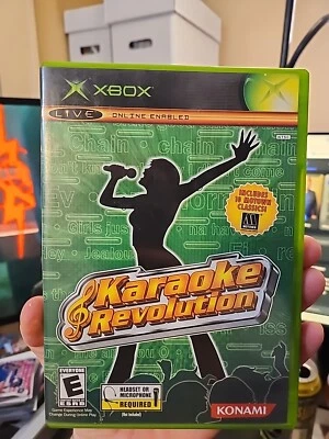 Karaoke Revolution Xbox Video Game Complete Tested CIB microsoft michael jackson - Image 1 of 4