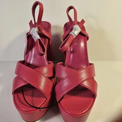 Tacón de plataforma de 5 pulgadas Rampage rosa caliente para damas nunca usado nuevo Foto 1 de 4