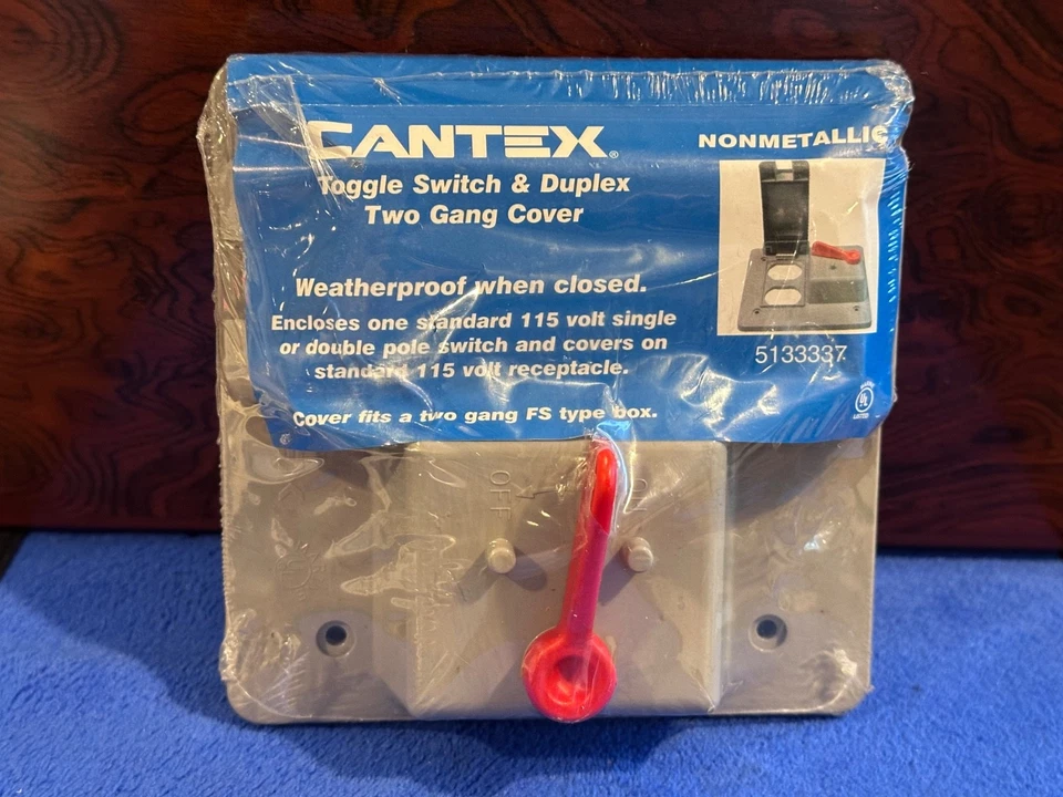 Palanca de 2 velocidades resistente a la intemperie Cantex 5133337 + cubierta dúplex PVC gris Foto 1 de 1