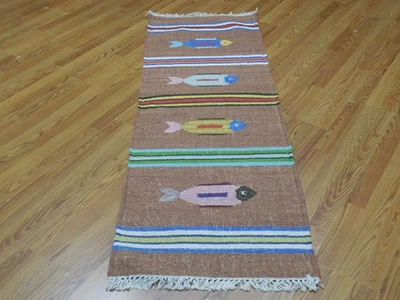 ALFOMBRA MODERNA ANATOLIA FLATWAVE KILIM PECES GEOMÁTRICOS DISEÑO 2x6 Foto 1 de 4