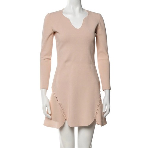 ALEXANDER WANG *** Abito allacciato peplo blush imperfetto in maglia testurizzata taglia small