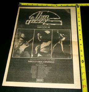 THIN LIZZY Vintage Single AD Concert Dates Advert 1973 Whiskey the Jar Lynott - Picture 1 of 1