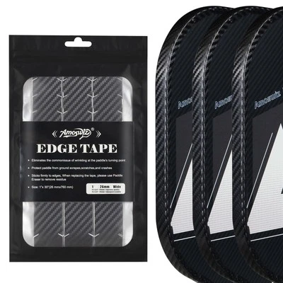 AMOSWIZ Pickleball Edge Guard Tape, 3K Pickleball Protection Tapes 3 Pcs, PU Interwov