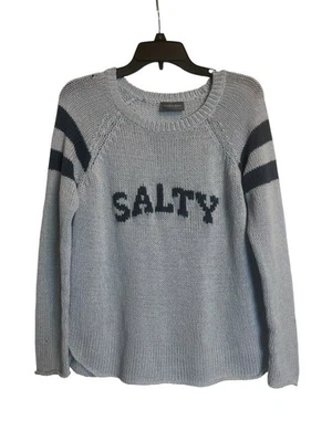 Wooden Ships SALTY Sweater Size XS/S Blue Navy Raglan Airy Cotton - Image 1 of 4