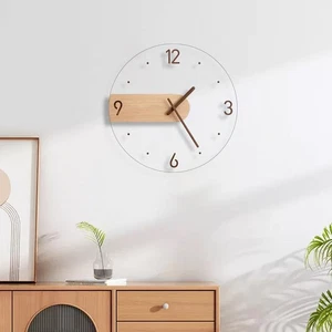 11,81 Zoll Große Moderne Dekorative Wanduhr Stille Für Badezimmer Loft Innen - Picture 1 of 4