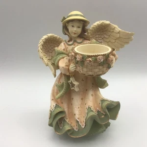 Betty Singer Angels Among Us figurine,"Renaissance Angel With Basket" Tea light - Bild 1 von 12