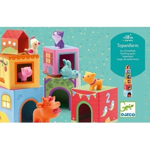 Djeco Farm Animals Baby Toddler Toy Tower Stacker Topanifarm 18 Months + - Picture 1 of 2