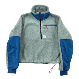 Topo Designs Mountain Fleece Pullover Damen Small 1/2 Zip Outdoor Seafoam - Bild 1 von 8