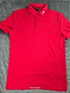J Lindeberg Shirt Herren Medium Rot Tour Golf Polo Performance Barbados Stretch - Bild 1 von 10