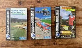Sega Saturn Daytona USA, Pebble Beach Golf Links Untested & Case / Manual Actua