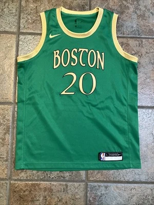 波士顿凯尔特人队摇摆人戈登·海沃德球衣青少年大号绿色金色篮球 — 第 1/4 张图片