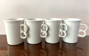 Set of (4) BENNINGTON POTTERY TRIGGER MUGS Satin White #1340 - Picture 1 of 4
