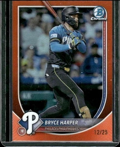 Bowman Chrome Bryce Harper 2025/25 naranja #37 Philadelphia Phillies - Imagen 1 de 2