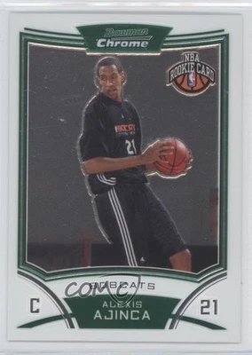 2008-09 Bowman Draft Picks & Stars Chrome Rookie Alexis Ajinca #129 Rookie RC - Image 1 of 2
