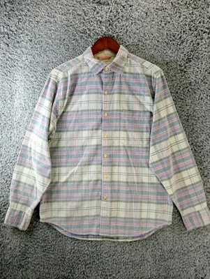Camisa Tommy Bahama Para Hombres M Pastel Cuadros Pana Manga Larga Abotonada Preppy Foto 1 de 4