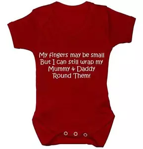 Wrap Mummy & Daddy Babygrow Bodysuit Vest Romper T-Shirt NB-24m Boy Girl Gift - Picture 1 of 6