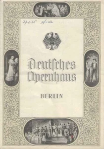 Berlin Feb 1935 Deutsches Opernhaus „AIDA“ Willi Wöhrle / Elisabeth Friedrich - Bild 1 von 4