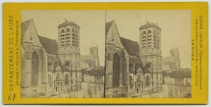 Stéréo 1860-70 Gustave Lancelot. Troyes. Eglise Saint-Nizier et cathédrale. - Imagen 1 de 1