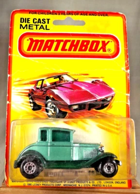 1980 Matchbox Super Kings Lesney #73 MODEL "A" FORD Green w/Chrome Spoke Wheels - Image 1 of 4