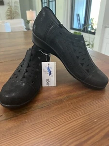 Drew Metro Black Leather Shoes Nwob 9N - Picture 1 of 9