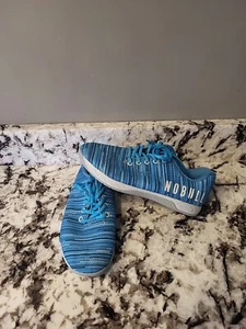 NOBULL JUST THE HORN UNISEX SUPERFABRIC TRAINERS MENS 7/ WOMENS 8.5 BLUE STRIPED - Picture 1 of 8