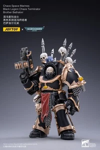 JoyToy Warhammer 40K CHAOS BLACK LEGION CHAOS TERMINATOR BATHALORR 1/18th Figure - Picture 1 of 9