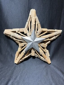 Treibholz Metall Stern Bauernhaus Wandkunst rustikale Tür Strand Dekor 16" hängend - Bild 1 von 6