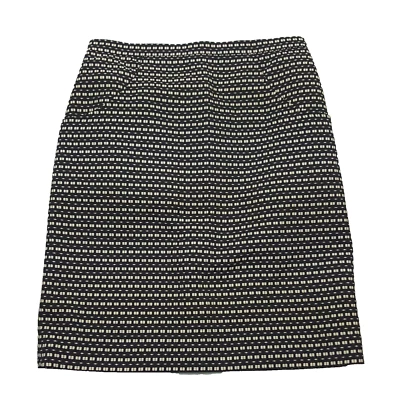 Falda lápiz Anne Klein, para mujer talla 6 texturizada negra y tostada, forrada Foto 1 de 4