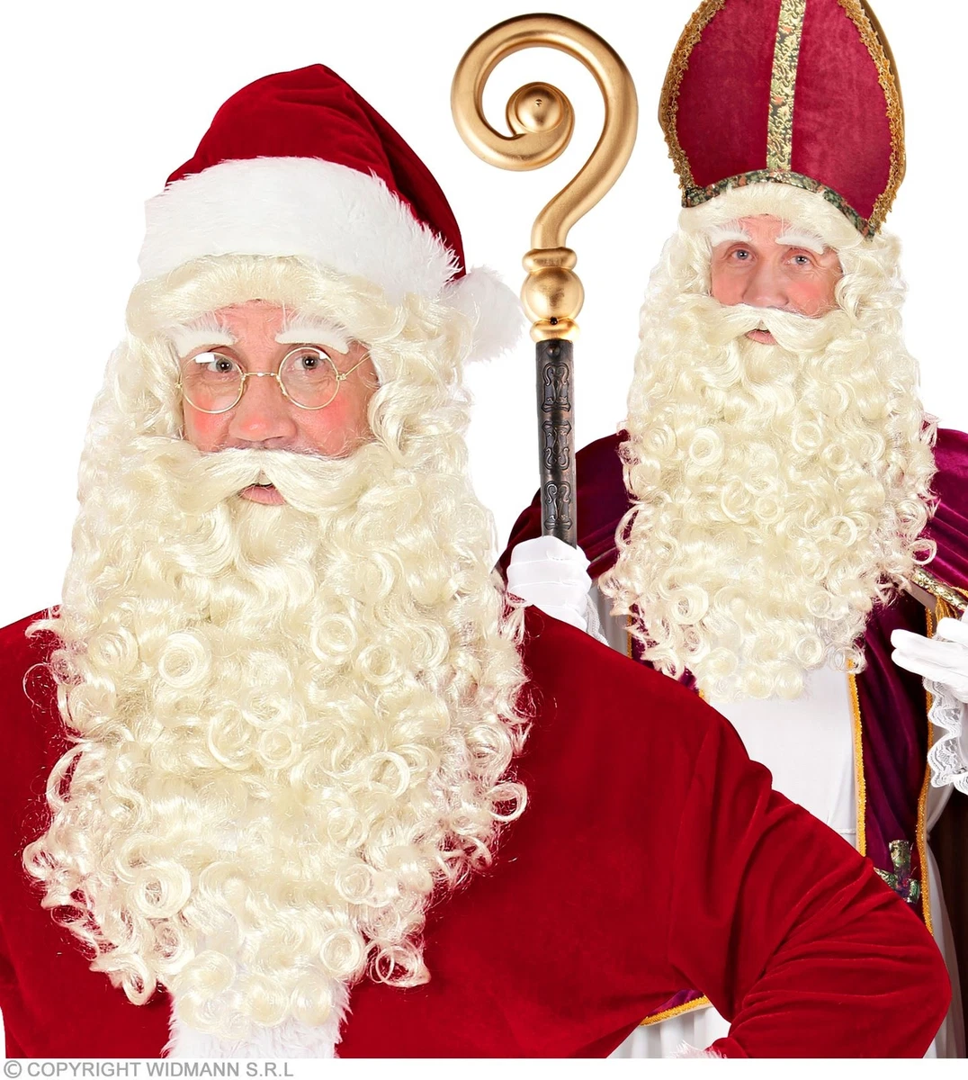 Weihnachtsmann Bart Klein – Naturfarben, Aus Polypropylen, Für Karneval & Kostüm